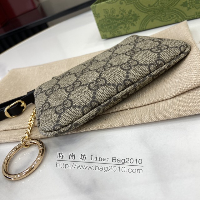 Gucci專櫃古馳最新款Emblem系列飾包帶卡片夾零錢包 jh2405型號：819113